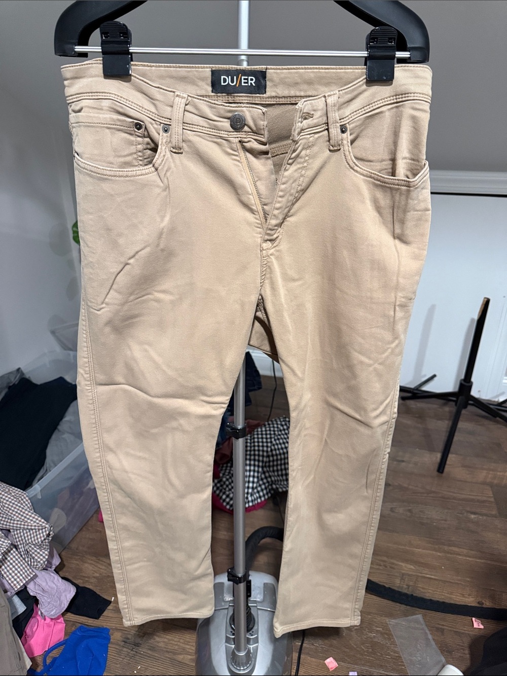 DU/ER Men's Skinny Pants in Khaki